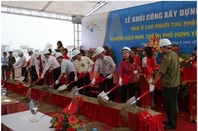 Lễ khởi công dự án Nhà thu nhập thấp Hưng Yên Lễ khởi công dự án Nhà thu nhập thấp Hưng Yên